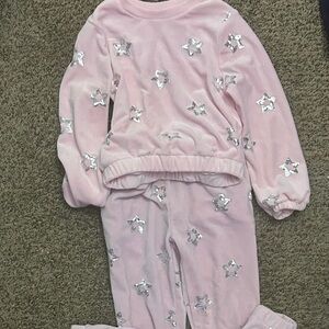 btween Pink and Silver Star Pajama Set